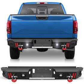 Bp-f1003-2022004 Pofenze Fits 2018-2020 Ford F150 Front Bumper / Rear Step With Winch Plate And Sensor Holes