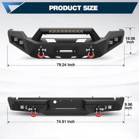 Bp-f1008-f1006-ex Pofenze Offroad Front And Rear Bumper With Light For 2011-2016 Ford F250 F350 F450 Super Duty