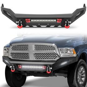 Bp-r1003 Pofenze Textured Steel Front Bumper For 2013 2014-2018 Dodge Ram 1500 With Sensor Hole