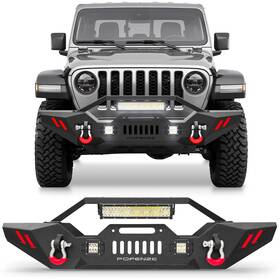 Bt-2022013-352 Pofenze Front And Rear Bumper For 2007-2018 Jeep Wrangler Jk Jku With Led Light Bar D-rings
