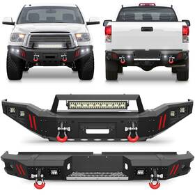 Bt-2022034-ul Pofenze Steel Front / Rear Bumper For Toyota Tundra 2007-2013 With Winch Plate &led Lights