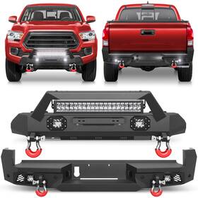 Bt-2022043-375 Pofenze Front Or Rear Bumper With Winch Plate D-rings For 2016-2023 Toyota Tacoma Off-road
