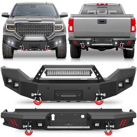 Pofenze Bt-2022332-310-hk For 2016-2018 Gmc Sierra 1500 Heavy Duty Front Or Rear Bumper With Winch Plate