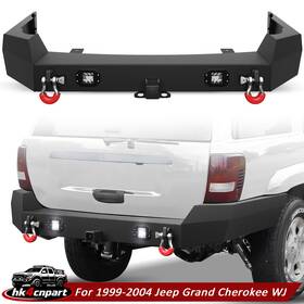 Bt-2022338-hk Pofenze For 1999-2004 Jeep Grand Cherokee Wj Rear Bumper With 2ftfthitch Receiver &step Plate