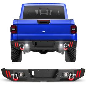 Bt-2022350-014 Pofenze New Front / Rear Bumper For 2020-2025 Jeep Gladiator Jt With Led Lights &d-rings