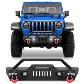 Bt-2022350-354 Pofenze For 2020-2025 Jeep Gladiator Jt Front / Rear Bumper With Led Lights And D-rings