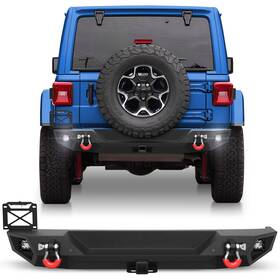 Bt-2022353-ex Pofenze New Rear Bumper With D-rings Shackles &lights For 2019-2026 Jeep Wrangler Jl Jlu