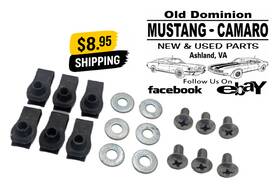 Pe-573 Pony Enterprise 1971 1972 Mustang Front Bumper Bolt Kit Chrome