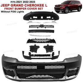 Mtot002824a Popstore B C Front Bumper Complete Set For 2021-2023 Jeep Grand Cherokee L Direct Replacement