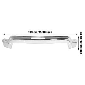 Po664450lt Popstore Fits 2022-2023 Chevrolet Silverado 1500 Steel Front Bumper Face Bar Black/chrome