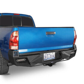 Bxg.4023 Powder-coated Rear Bumper Cover With Led Lights For Toyota Tacoma 2005-2015 2nd Gen