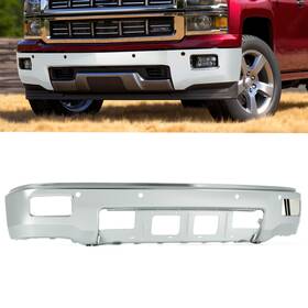 23173678 Preenex Chrome Front Bumper For 2014-2015 Silverado 1500 With Fog&sensors One-piece