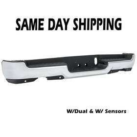 Ch1103146 Preenex Rear Bumper Chrome Assembly For 2019-2024 Ram 1500 With Park Holes And Dual Exhaust