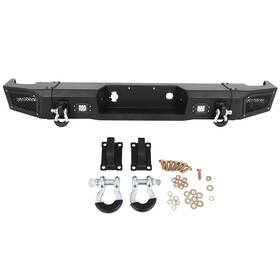 Pr128722e01 Premium Motoring For 11 12 13 14 Gmc Sierra 2500/3500hd Steel Rear Bumper With Led Lights And D-ring