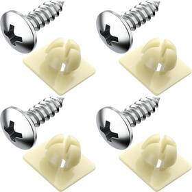 3907444 Prime Ave License Plate Screws With Nylon Inserts - Stainless Steel Rust Proof