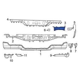 68668553ac Ram Oe For 1500 2025-2026 Rear Bumper Step Pad Bracket