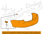22934635 Rear Cover 2014 Bumper-bumper Gm Chevrolet Oem Impala