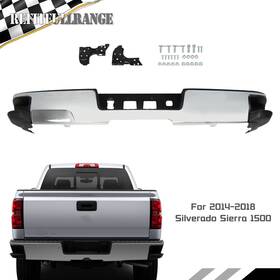 Refitfullrange Rr1130162 For Chevy Silverado Gmc Sierra 1500 2014 2015-2018 Chrome Rear Bumper Assembly