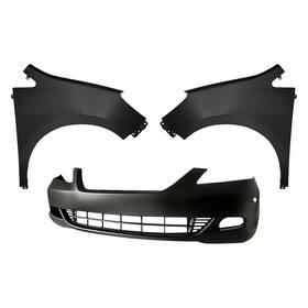 Bndl-220105 Replacement For Honda Odyssey 05-07 3-piece Front Bumper Cover Driver And Passenger