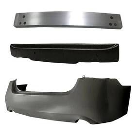 Bndl-221396 Replacement For Nissan Altima 13-15 3-piece Rear Bumper Cover Reinforcement