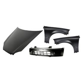 Bndl-221562 Replacement For Honda Civic 96-98 4-piece Front Bumper Cover Driver And Passenger