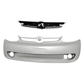 Bndl-235048 Replacement For Toyota Echo 03-05 2-piece Front Bumper Cover Grille Standard Line