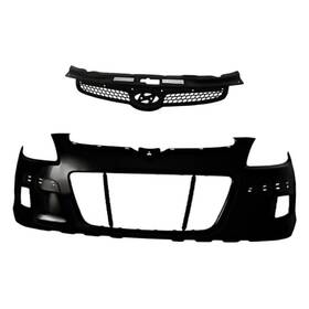 Bndl-235288 Replacement For Hyundai Elantra 09-12 2-piece Front Bumper Cover Grille Standard Line