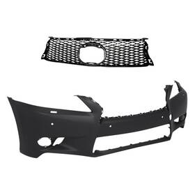 Bndl-237217 Replacement 2-piece Front Bumper Cover Grille Capa Certified