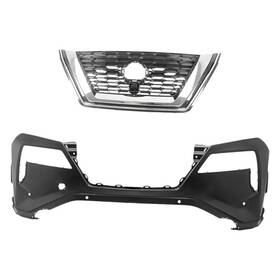 Bndl-238383 Replacement For Nissan Rogue 21-23 2-piece Front Bumper Cover Grille Capa Certified