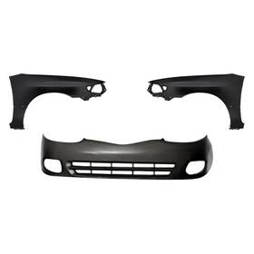 Bndl-243988 Replacement For Toyota Solara 99-01 3-piece Front Bumper Cover Driver And Passenger Side