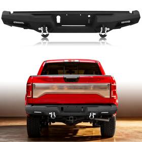 Ateafb003 Road Beast Steel Rear Bumper With Led Lights And Sensor Hole For 2015 2016 2017 Ford F-150 F150