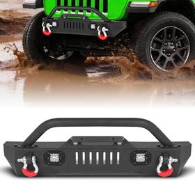 Ateafb015-44 Road Beast Front Bumper For 07-26 Jeep Wrangler Jk Jl Gladiator With D-ring Light Winch Plate