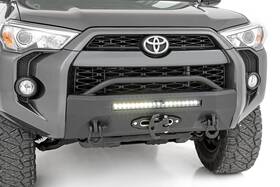 10746 Rough Country Front Hybrid Bumper With Black Series Drl For 14-24 4runner -