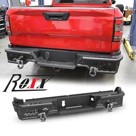 Nft01b102-bx Roxx For 2022-2025 Nissan Frontier Heavy Duty Rear Bumper With Sensor Holes 2 D-rings