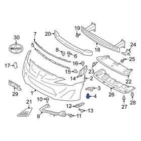 Su00302988 Scion Oe For Fr-s 2013-2016 Rear Bumper Cover Retainer