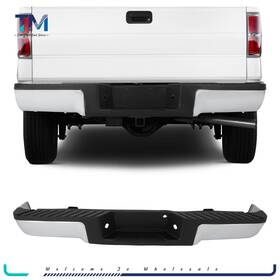 Sd127640p4 Sdp4 New - Chrome Rear Steel Bumper Assembly For 2009-2014 Ford F150 Truck Fo1103160