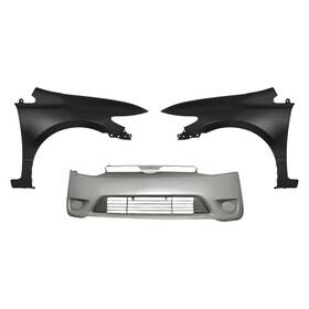 Bndl-228258 Sherman 3-piece Front Bumper Cover Driver And Passenger Side Fender Value Line