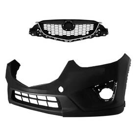 Bndl-230190 Sherman For Mazda Cx-5 2013-2014 2-piece Front Bumper Cover Grille Value Line