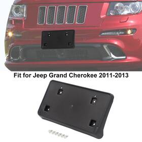 Shineka2025021729 Shineka Front Bumper License Plate Bracket Holder Mount For 2011-13 Jeep Grand Cherokee
