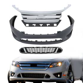Ae5z17d957baptm Silscvtt Fs1277350sr Front Bumper Cover Assembly With Chrome Accents For Fusion 10-2012