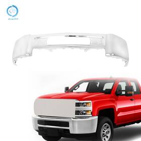 Su1211185ku Skyup2018 For Chevy Silverado 2500 3500 2015-2019 Split Front End Bumper Chrome 3-pieces