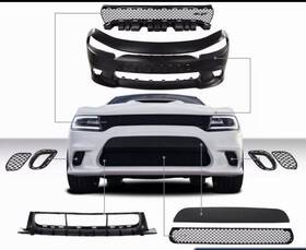 Lsot002269a Slive B Complete Front Bumper With Side Mark For Dodge Charger Srt 2015-2023