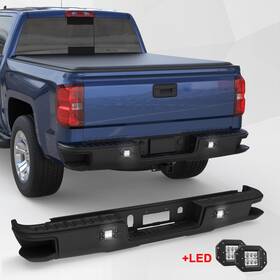 M05400212j915 Smotorparts Rear Bumper With Led Lamp For 2014-2018 Chevy Silverado Gmc Sierra 1500 Without Sensor