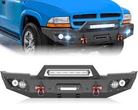 Frcb03190189 Soenboo Front Bumper For 1997-2004 Dodge Dakota&durango With Led Light/sensor Holes/d-rings