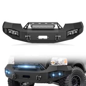 Soenboo Oscb020144234 Front Bumper For 2004-2008 Ford F150 Pickup With Winch Plate &led Lights&d-rings