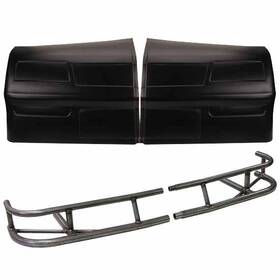 9101444-blk Speedway Motors 81-88 Monte Carlo Ss Two-piece Front Bumper And Nose Halves Black
