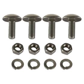9108191 Speedway Motors Stainless Oval Head Bumper Bolts 4 Pk Fits 33-40 Ford