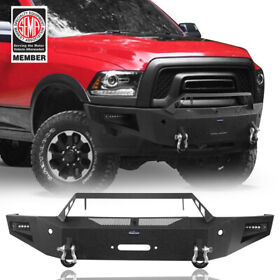 Bxg.6011 Steel Front Bumper With Winch Plate Fit Dodge Ram 1500 Rebel 2015 2016 2017 2018