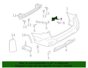 57707an37a Subaru Oem 2020-2022 Outback Rear Bumper Corner Bracket Left Nip