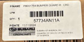 57734an11a Subaru Rear Bumper Underguard 20-25 Outback